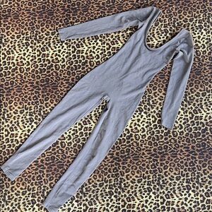 Gray Long Sleeve Jumpsuit